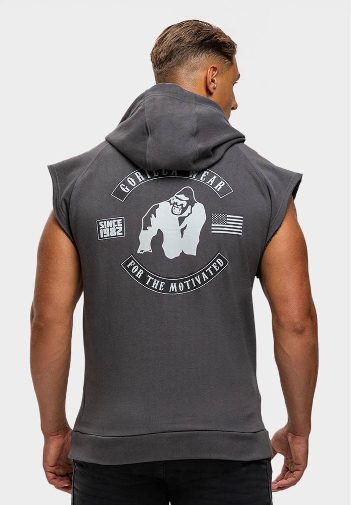 Gorilla Wear Huntley Mouwloze Hoodie - Grijs