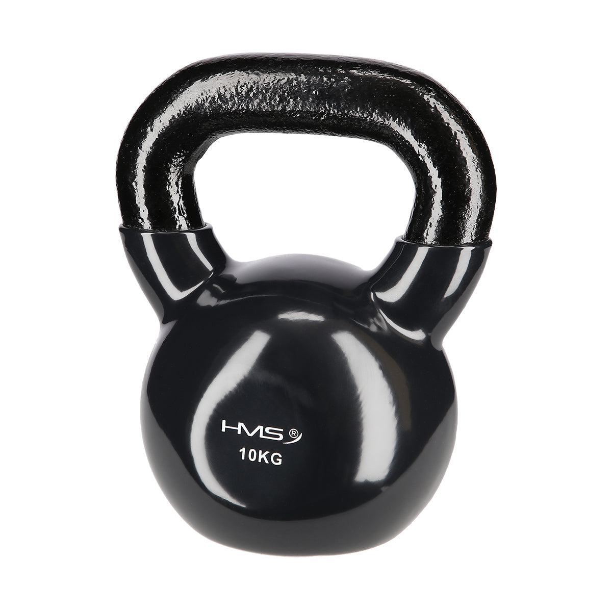 HMS Kettlebell - Gietijzer/Vinyl - 10 kg - Zwart