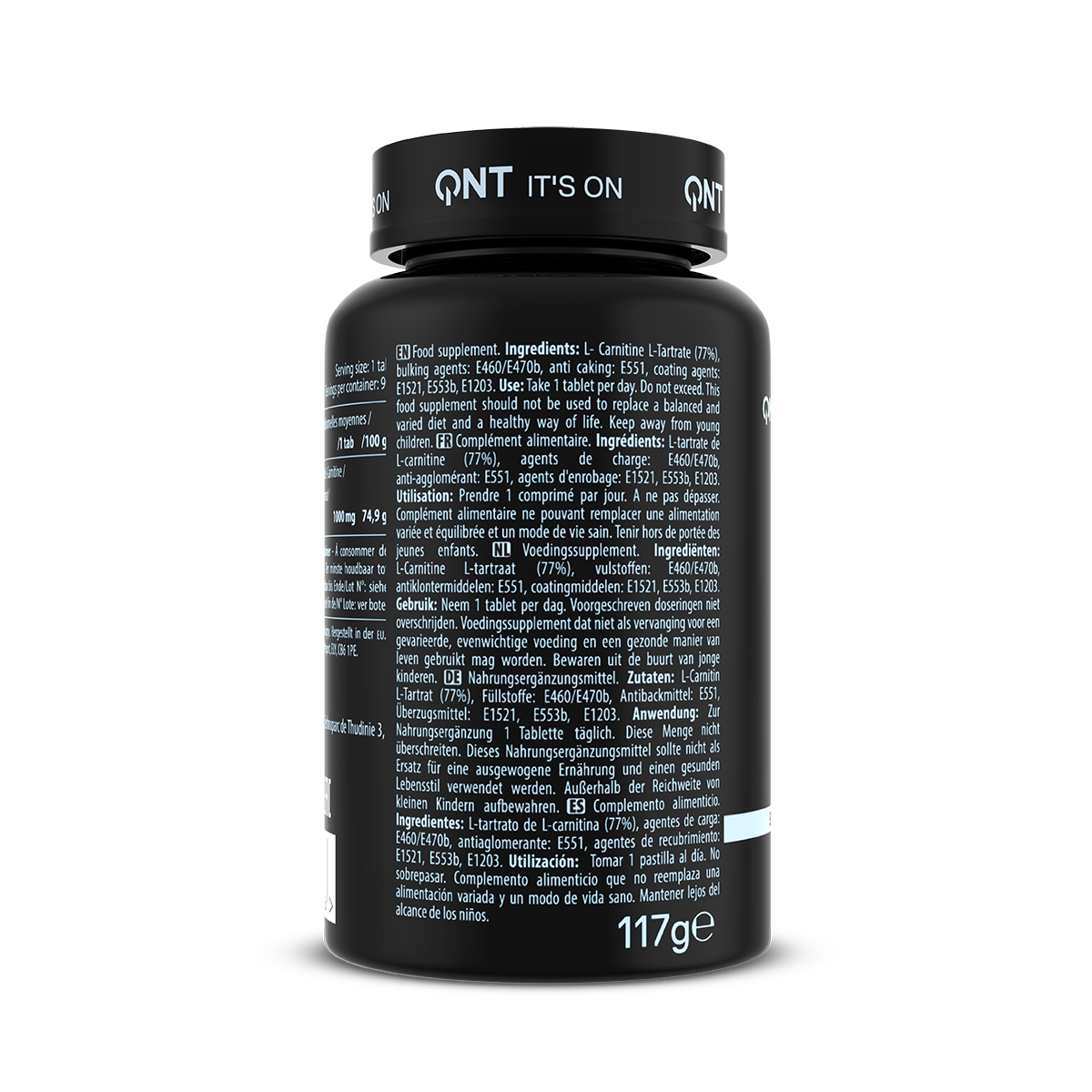 QNT Maxi L-Carnitine - 1000 mg - 90 Tabletten