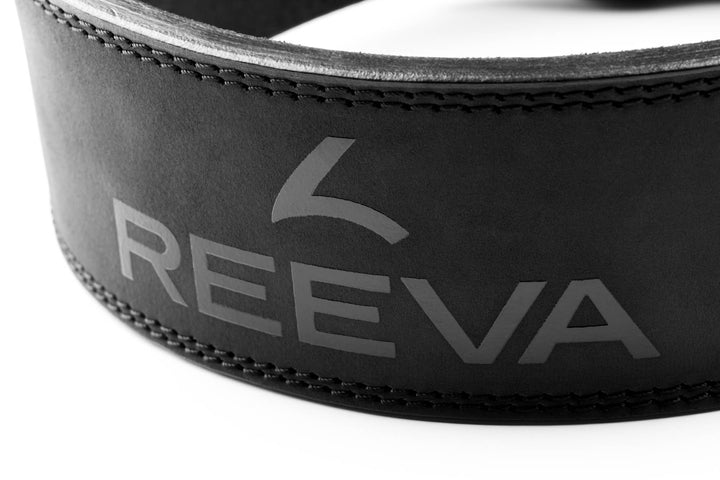 Reeva Lifting Belt van Zwart Leer - Verstelbare RVS Gesp