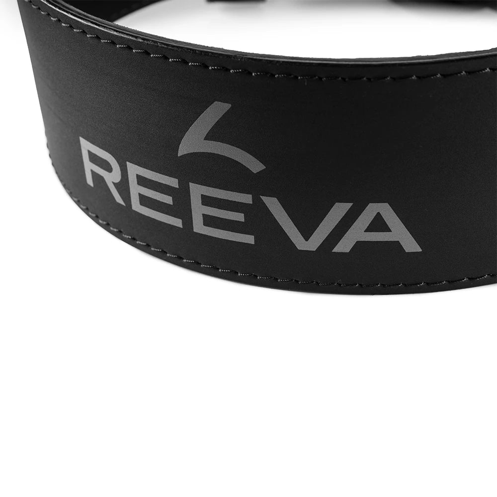 Reeva Lifting Belt van Microfiber Leer - Halterriem - 6 mm - Zwart