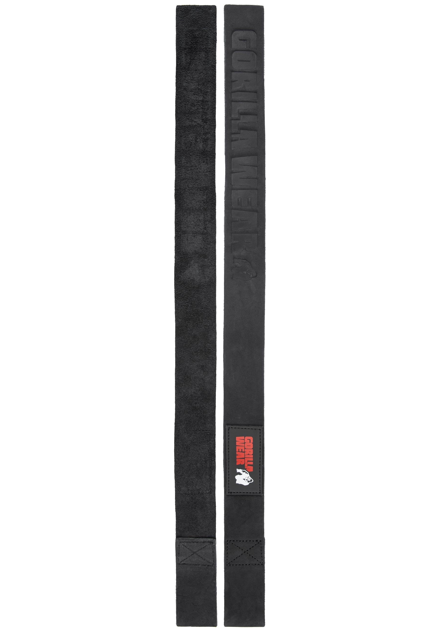 Gorilla Wear Leren Lifting Straps - Zwart
