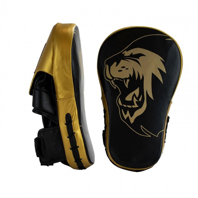 Super Pro Combat Gear Lederen Handpads - Extra lang - Zwart / Goud
