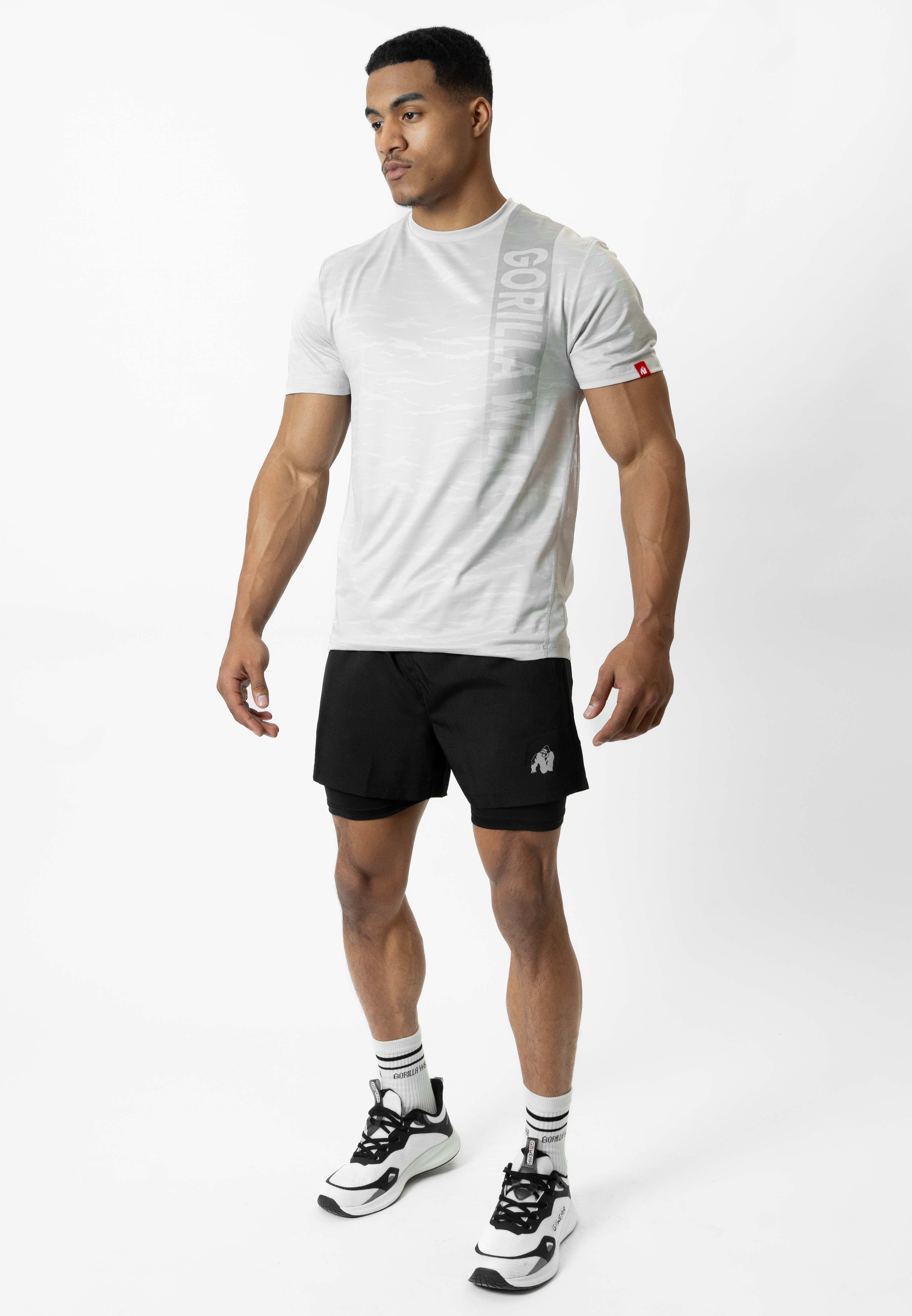 Gorilla Wear Lowell 2-In-1 Shorts - Korte Broek - Zwart