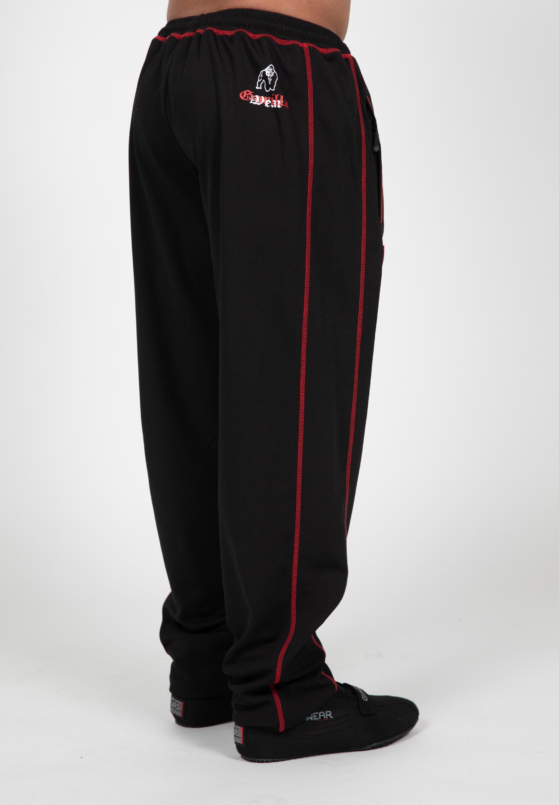 Gorilla Wear Marlow Mesh Pants - Zwart/Rood
