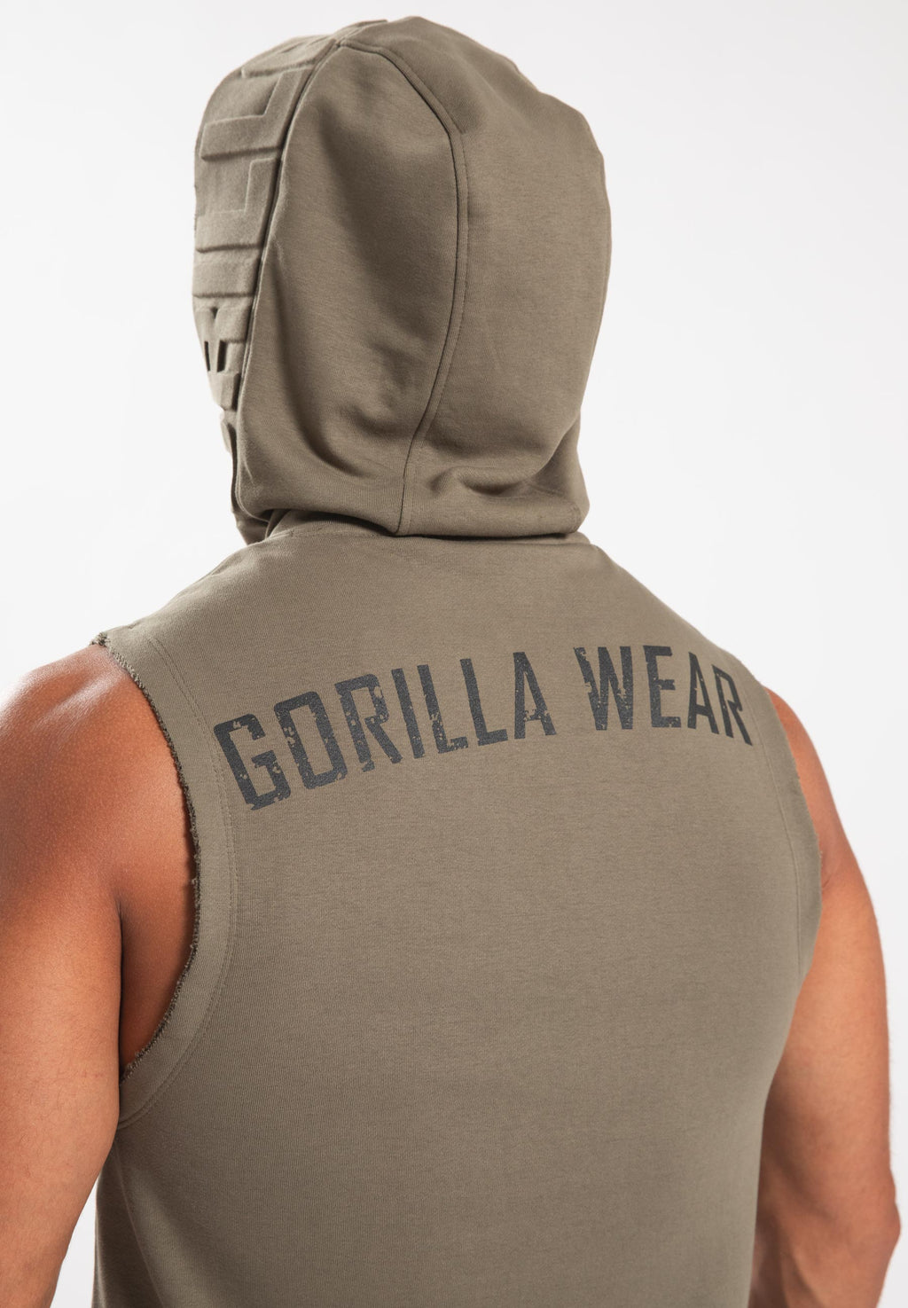 Gorilla Wear Marshall Mouwloze Hoodie - Legergroen