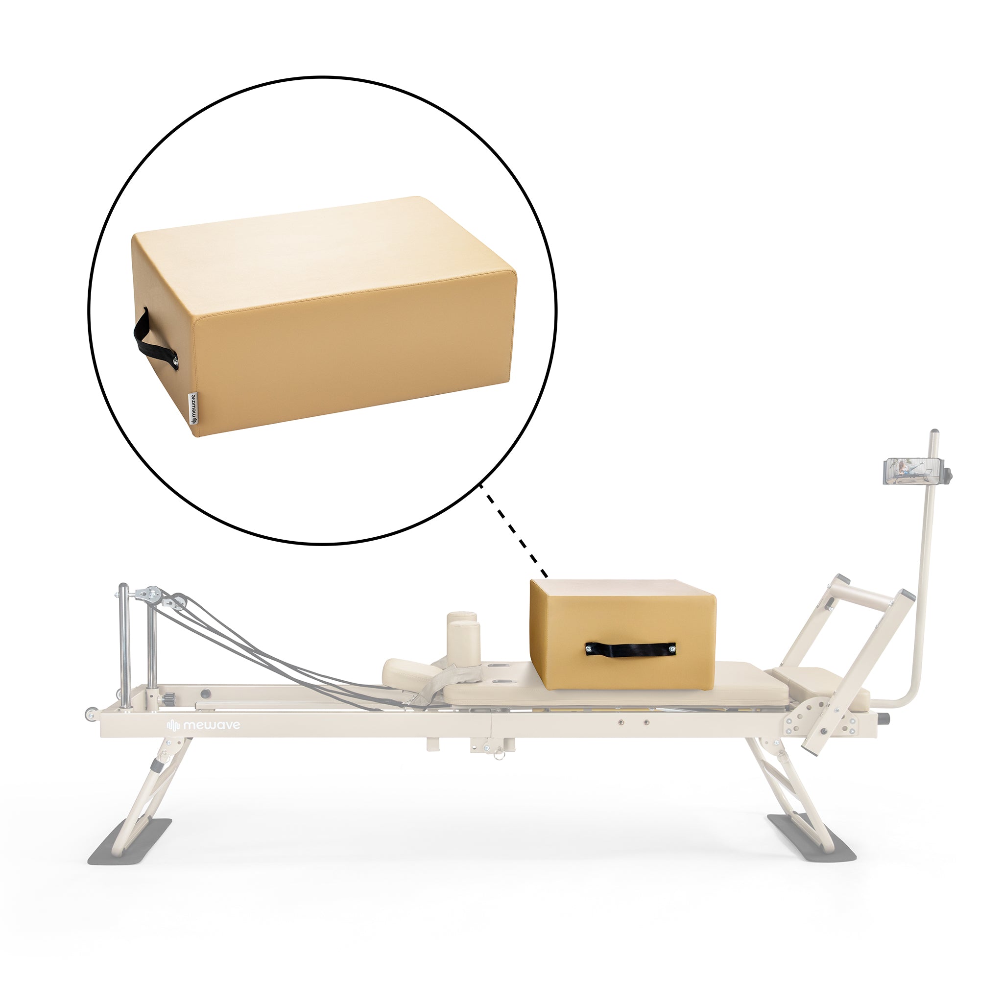 Mewave Pilates Box voor Reformer Pro - Beige