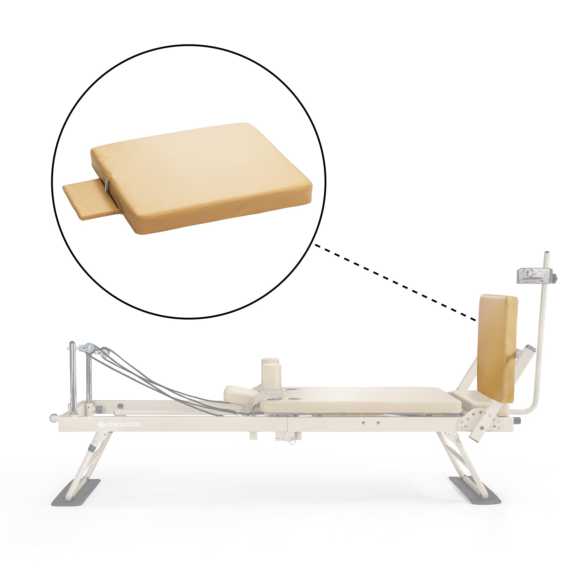 Mewave Pilates Jumpboard voor Reformer Pro - Beige