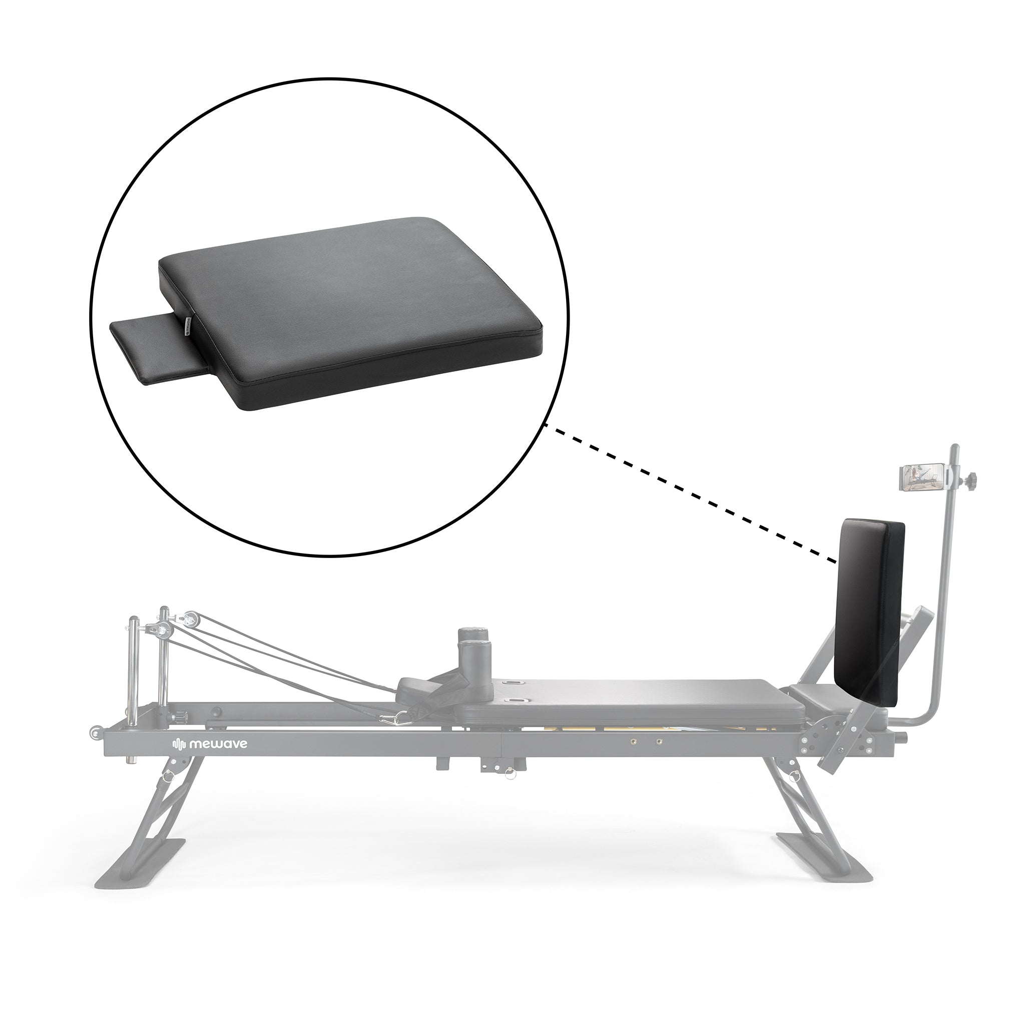 Mewave Pilates Jumpboard voor Reformer Pro - Zwart