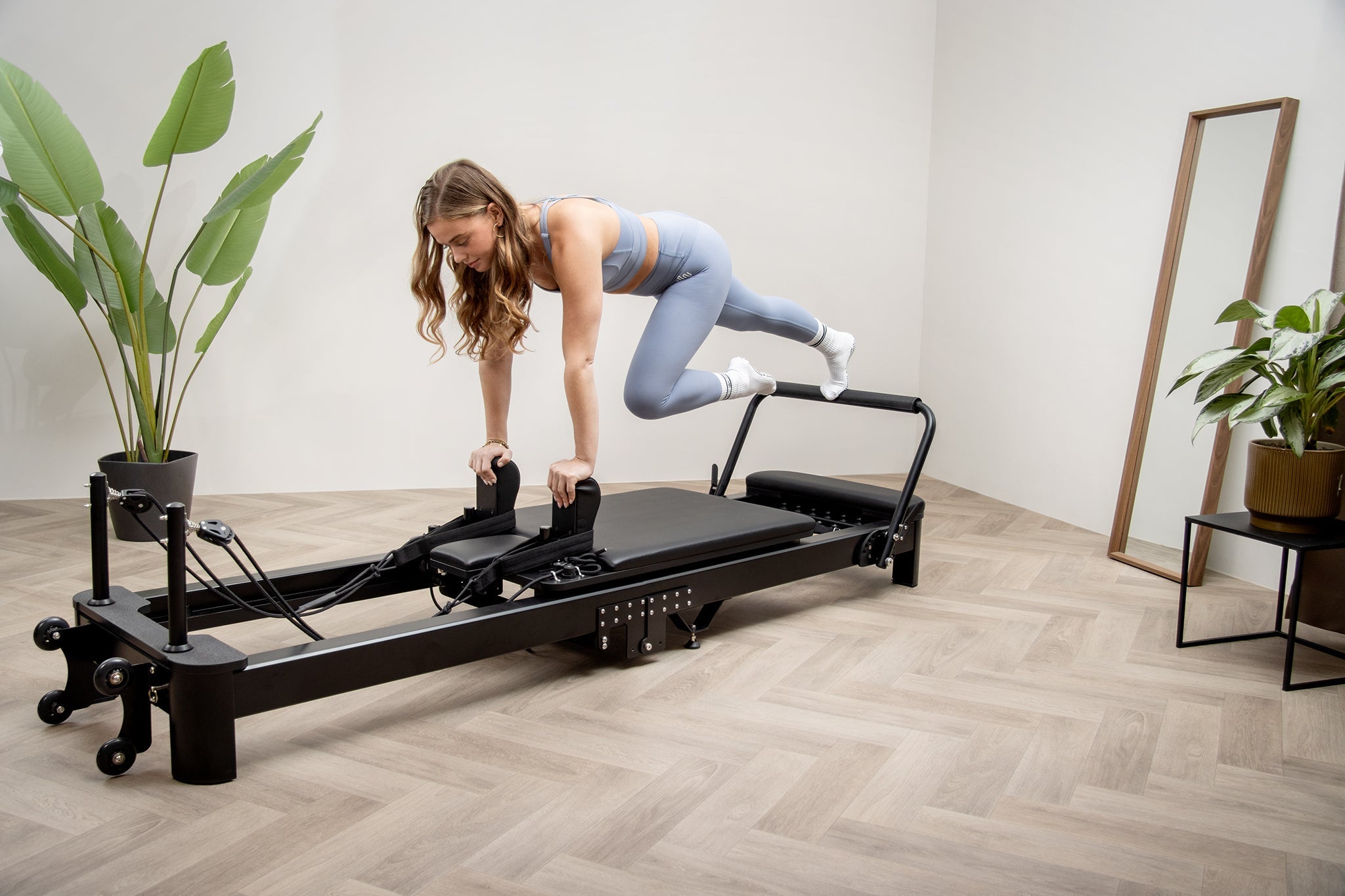 Mewave Pilates Reformer Pro Premium - Zwart
