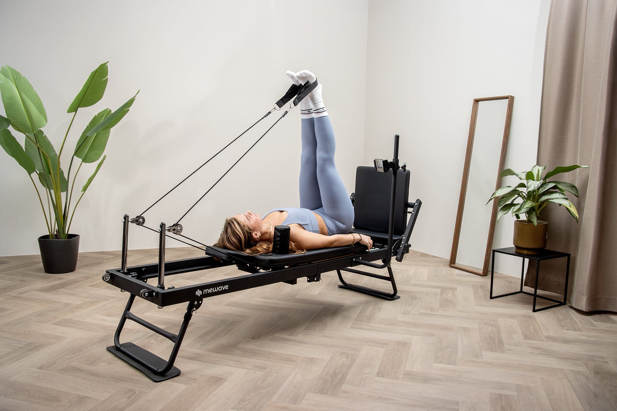Mewave Pilates Reformer Pro Complete Set - Zwart