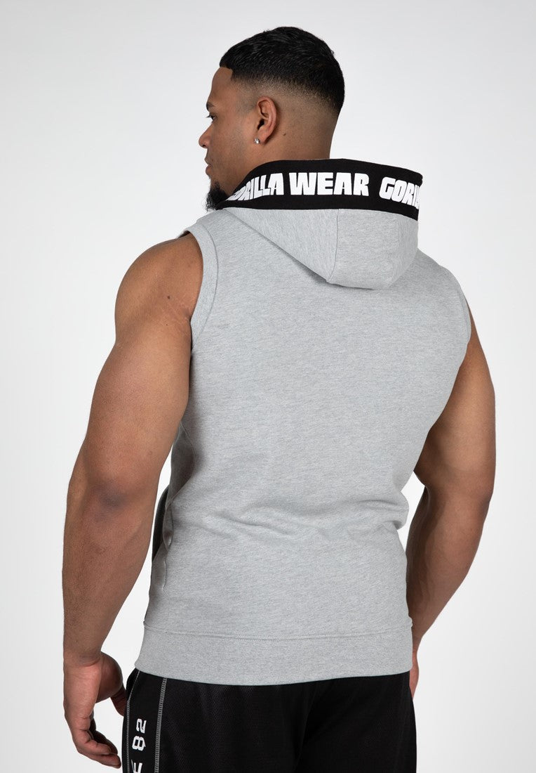 Gorilla Wear Milwaukee Mouwloos Vest met Capuchon - Grijs Gemeleerd