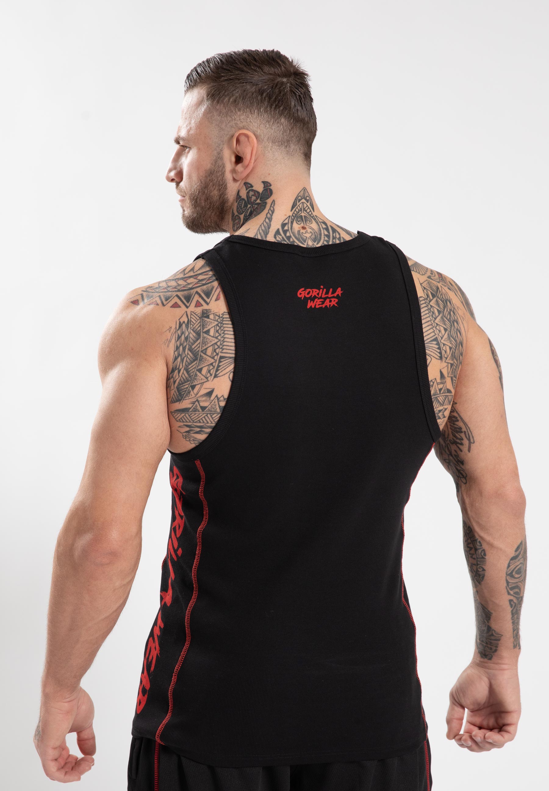 Gorilla Wear Monterey Tank Top - Zwart/Rood