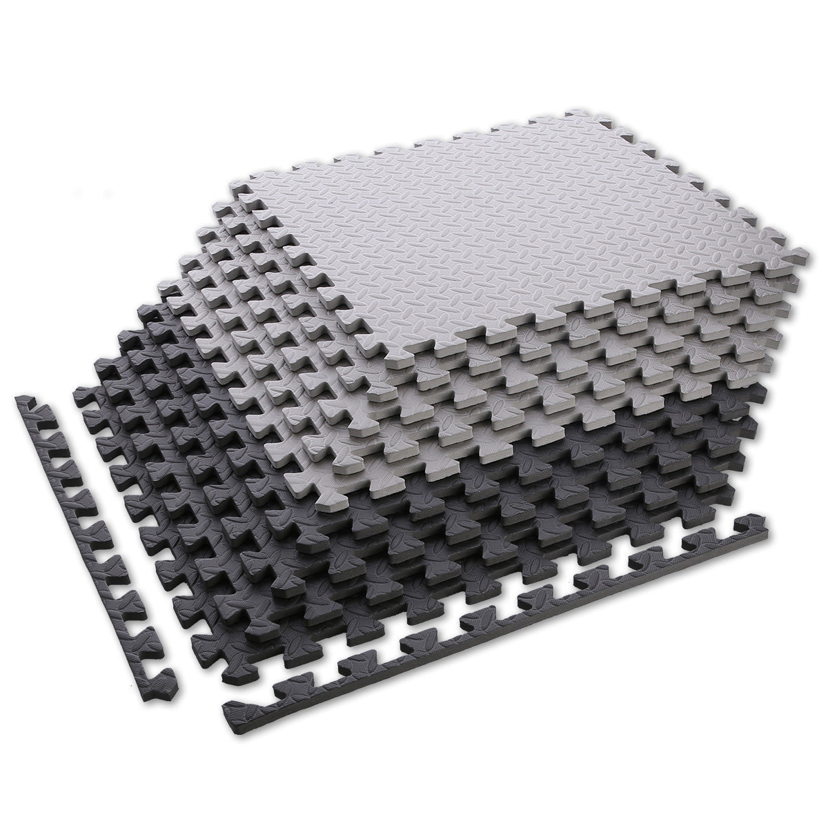 HMS Puzzelmat - Set van 9 - 12 mm - Lichtgrijs