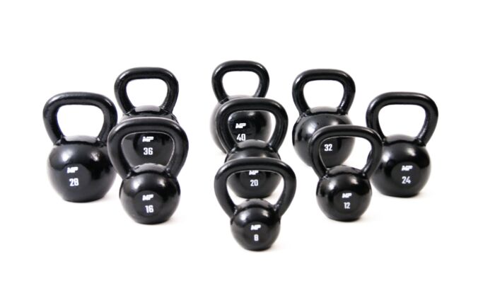Muscle Power Gietijzeren Kettlebell - Zwart - 24 kg
