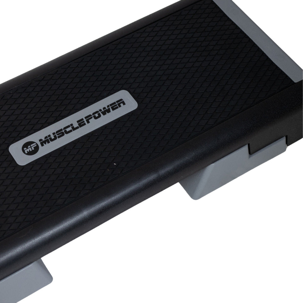 Muscle Power Verstelbare Aerobic Step - Monoblok XXL - Zwart/Grijs