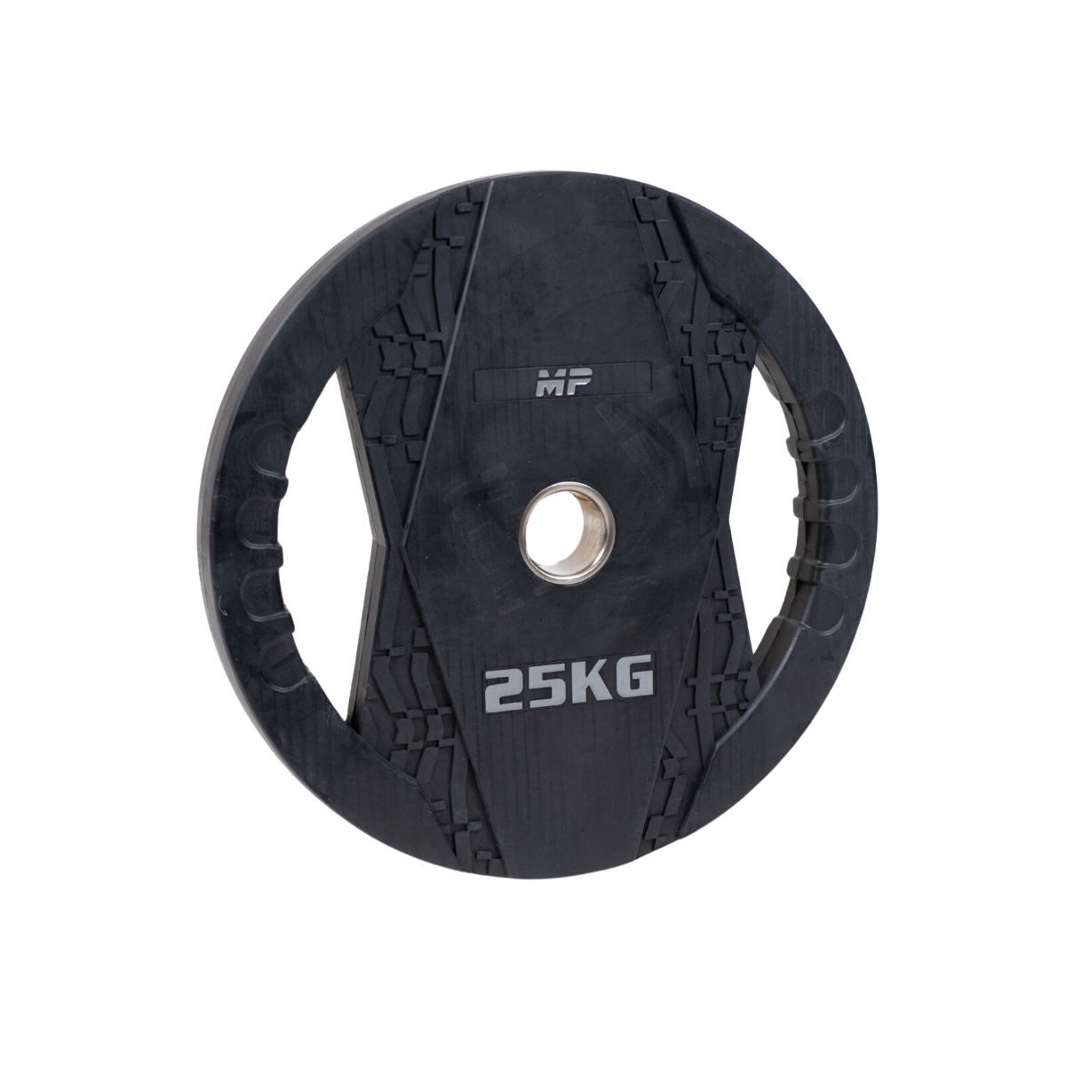 Muscle Power Olympische Halterschijf met Handgrepen - Rubber - 25 kg