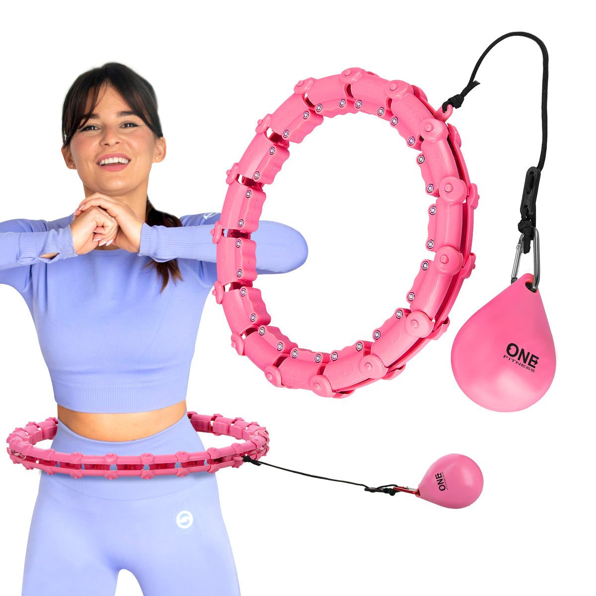 HMS ONE Fitness Hoelahoep - Roze