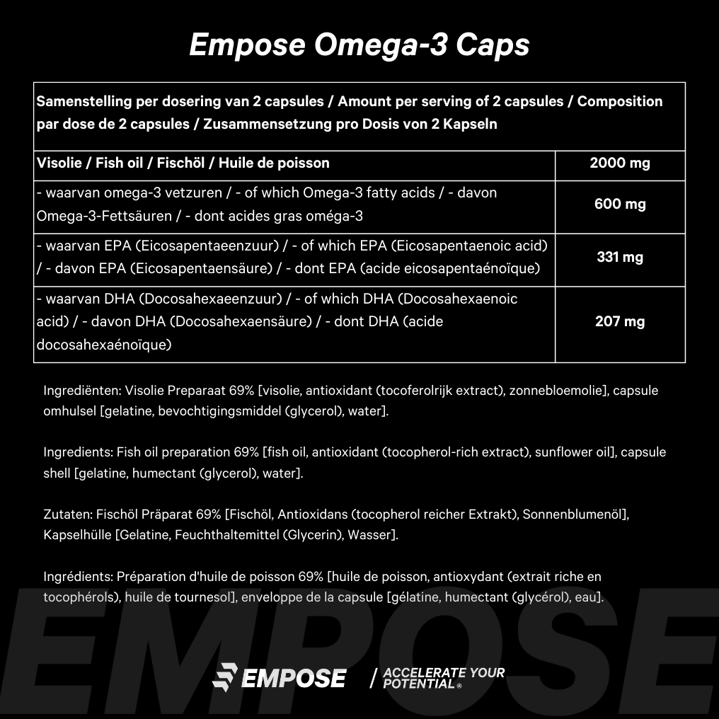 Empose Nutrition Omega-3 / Visolie Caps - Essentiele vetzuren - 120 Capsules