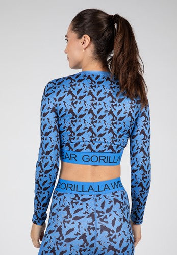 Gorilla Wear Osseo Cropped Longsleeve - Blauw