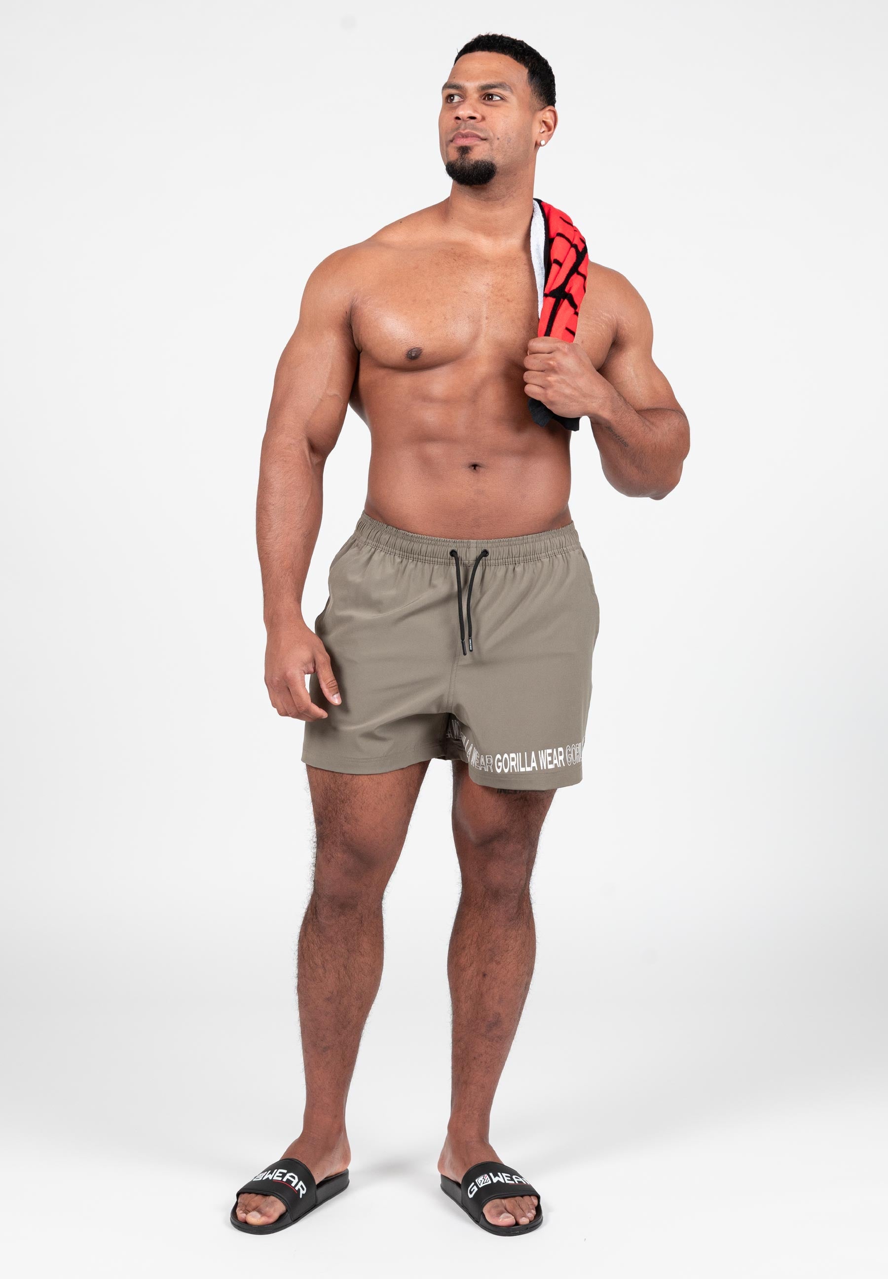 Gorilla Wear Otis Zwembroek - Korte Broek - Legergroen