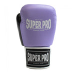 Super Pro Combat Gear Enforcer Lederen (Thai)Bokshandschoenen - Lila/Wit