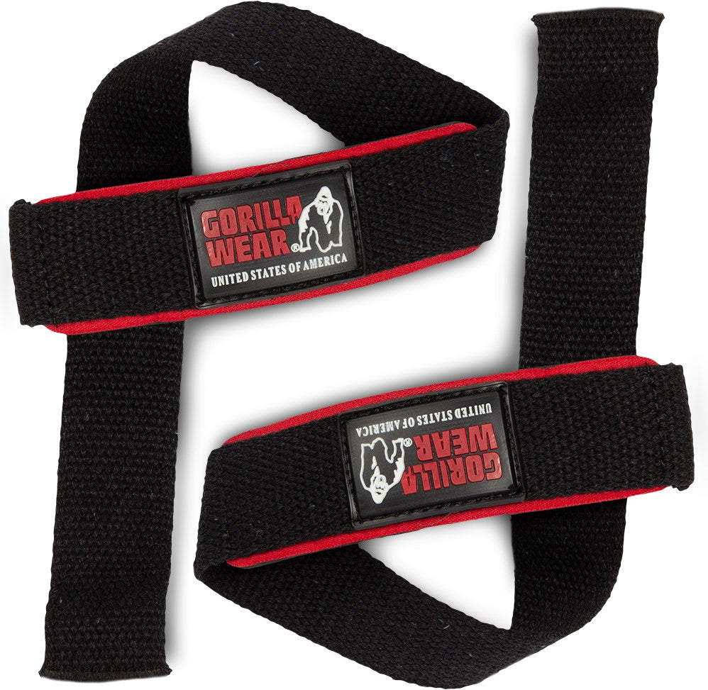 Gorilla Wear Padded Lifting Straps - Zwart