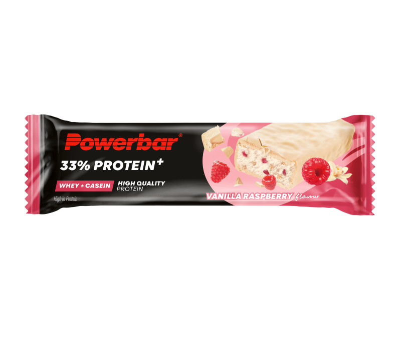 Powerbar 33% Protein+ Bar - 10 x 90 gr - Vanille Framboos