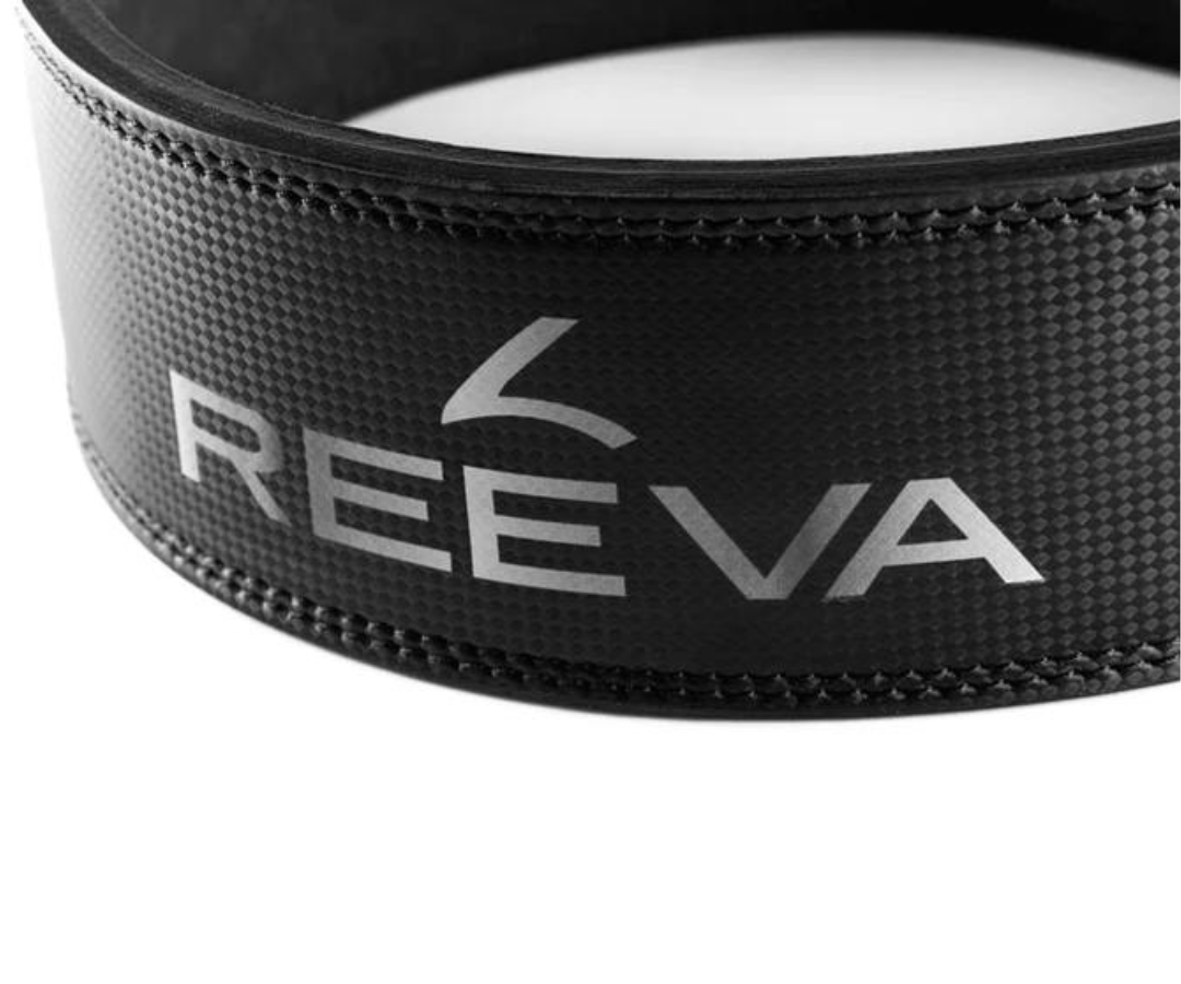 Reeva Halterriem - Carbon Leer Lifting Belt - Zwart