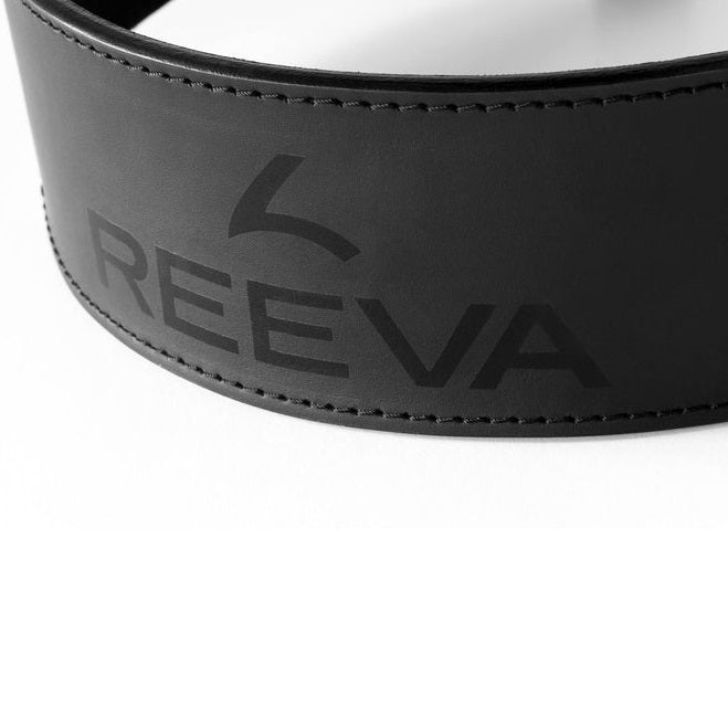 Reeva Leren Fitness Riem Zwart