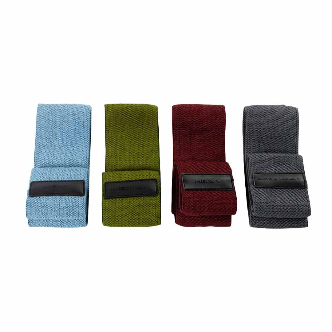 Reeva Resistance Bands - Weerstandsbanden - 4 stuks - Rood/Blauw/Grijs/Groen