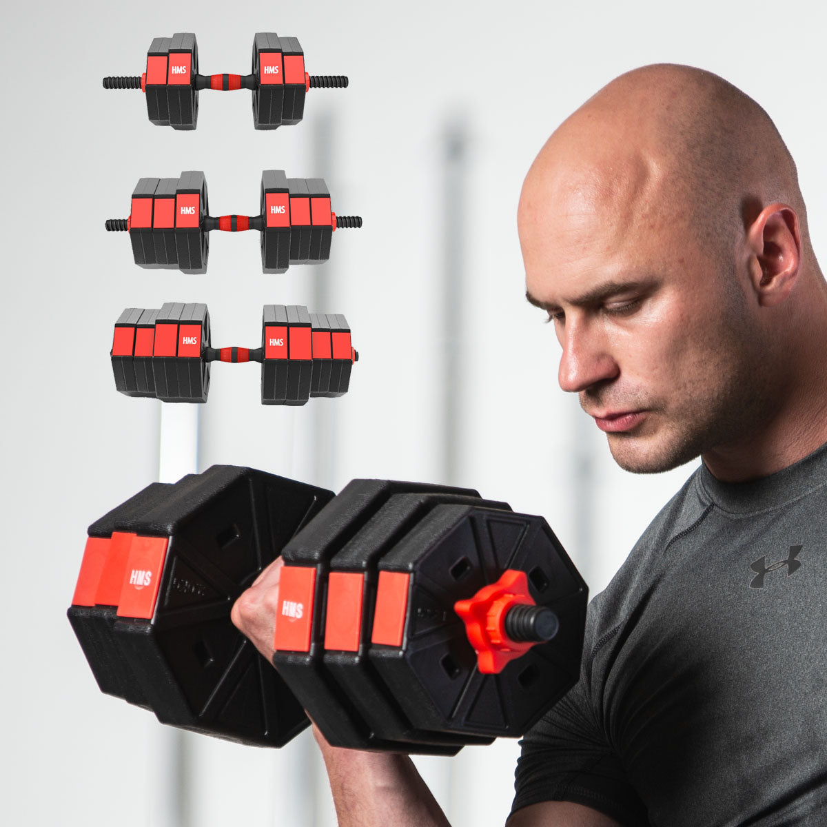 HMS Verstelbare Halter en Dumbbell Set - 40 kg