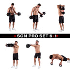 HMS Fitness 6-in-1 Krachttraining Set - 40 kg