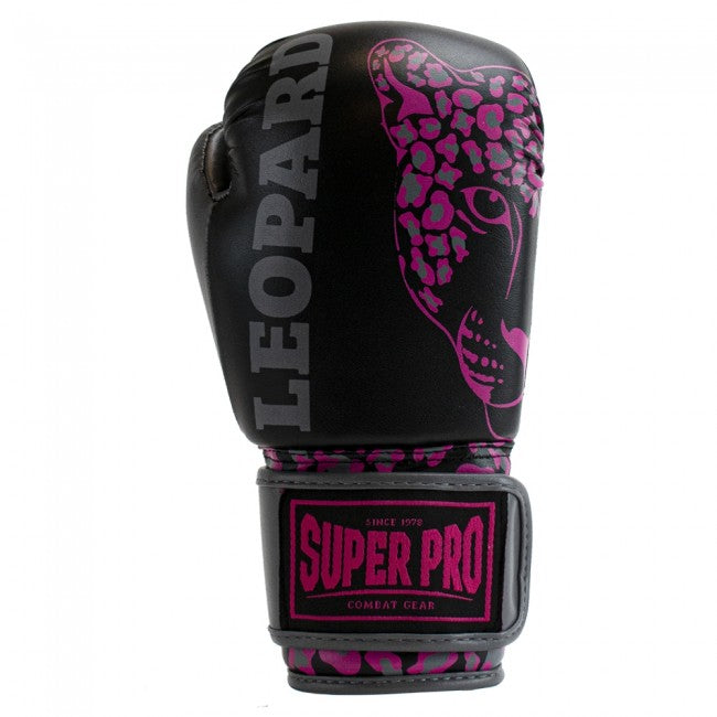 Super Pro Kids Bokshandschoenen Leopard - Zwart/Roze