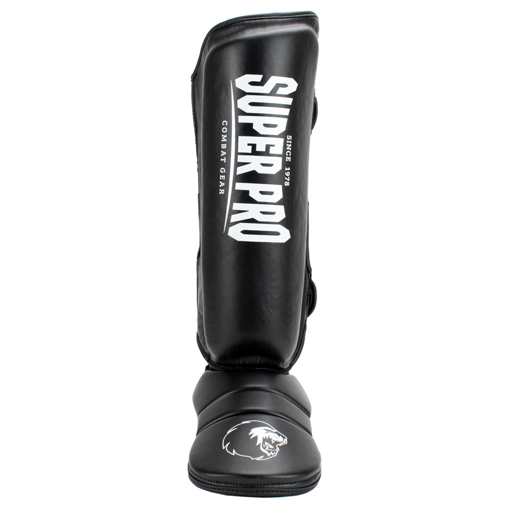 Super Pro Combat Gear Protector Scheenbeschermers - Zwart/Wit