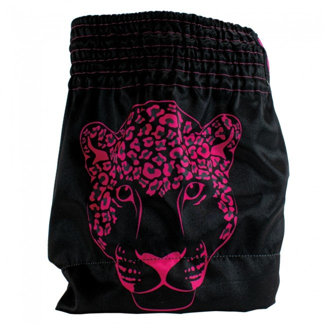 Super Pro Kids (Thai) Boxing Shorts Leopard - Zwart/Roze