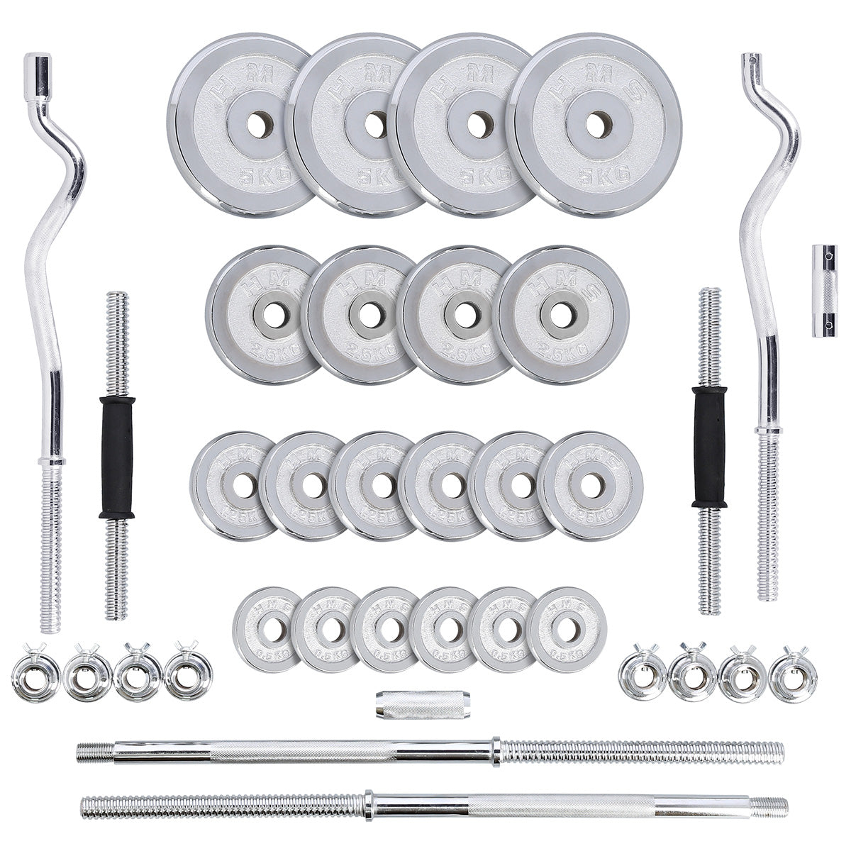 HMS Verstelbare Halter en Dumbbell Set met Opbergkoffer - 55 kg
