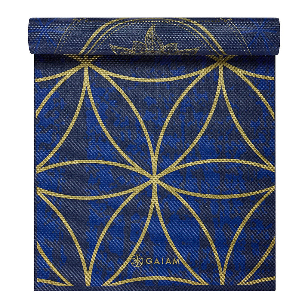 Gaiam Reversible Yogamat - 6 mm - Metallic Sun & Moon