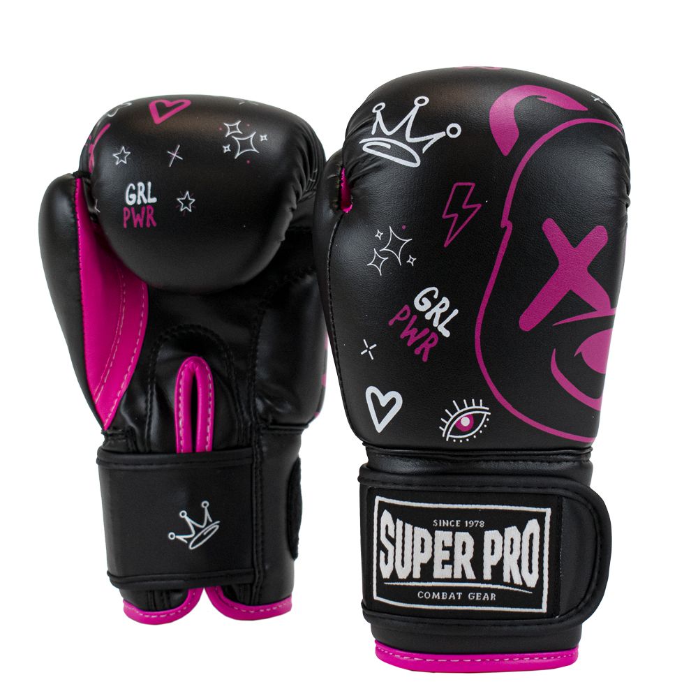 Super Pro Combat Gear Bokshandschoenen Kids Bear - Zwart/Roze