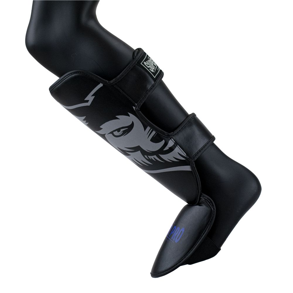 Super Pro Combat Gear Scheenbeschermer Kids Wolf - Zwart/Grijs