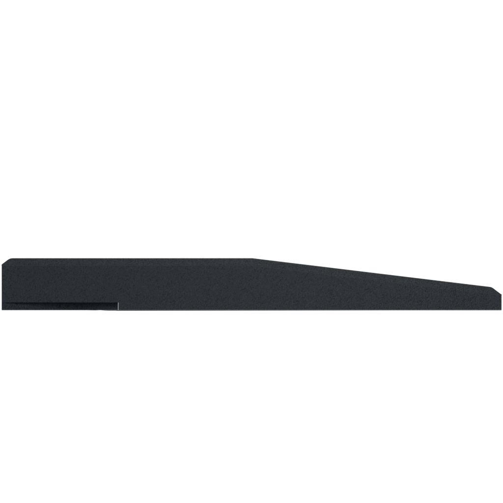 Flow Fitness Oploopprofiel Rubberen Tegel - 100 x 20 x 2 cm - Zwart