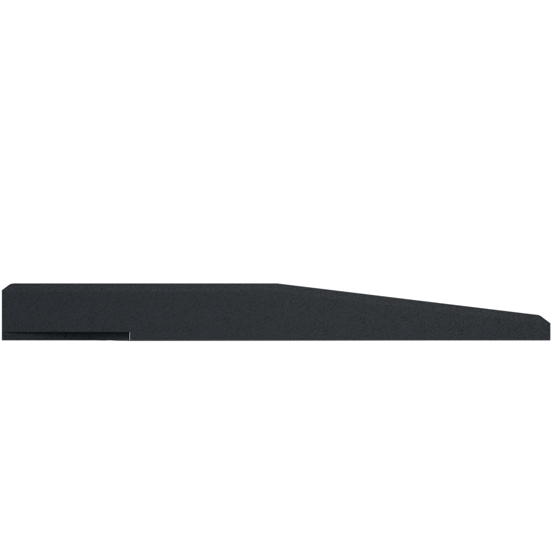 Flow Fitness Oploopprofiel Rubberen Tegel - 100 x 20 x 2 cm - Zwart