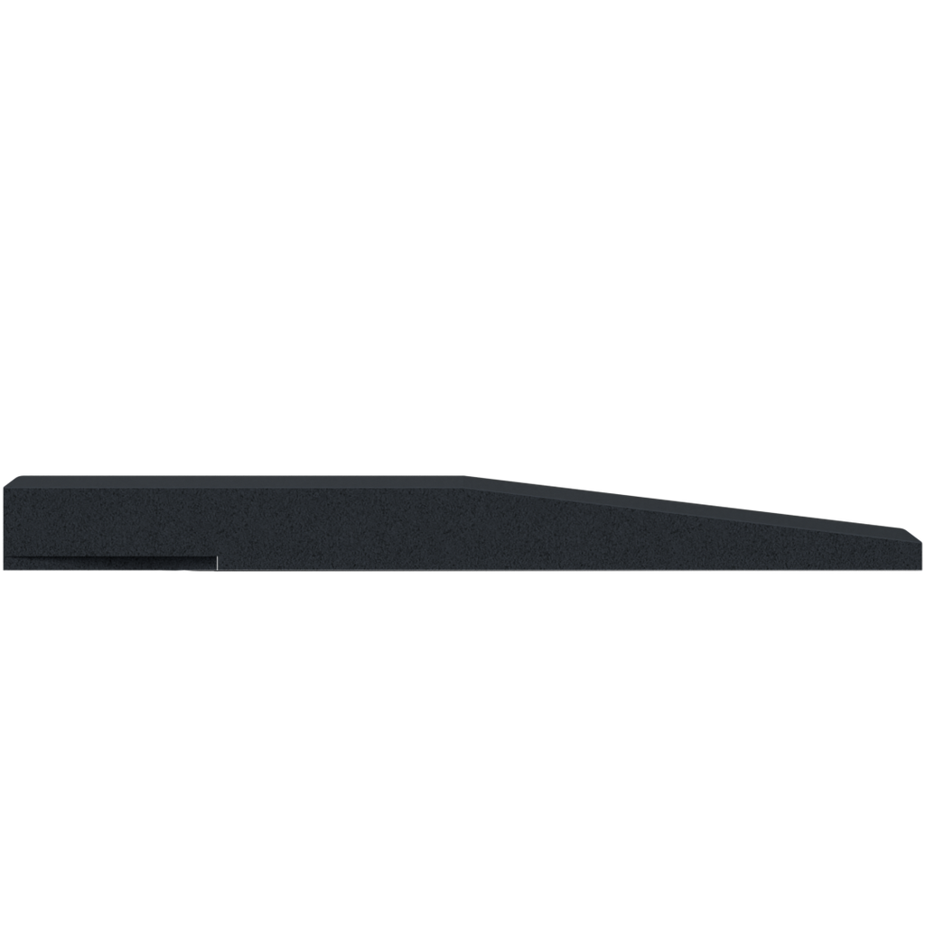 Flow Fitness Oploopprofiel Rubberen Met Waterdichte SBR-Laag  - 100 x 20 x 2 cm - Zwart