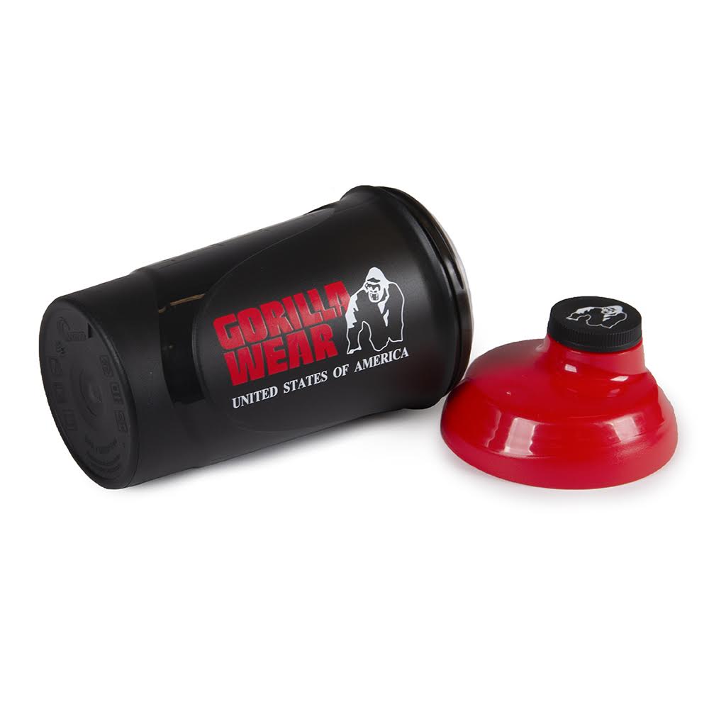Gorilla Wear Wave Shake Beker - 600 ml - Zwart/Rood