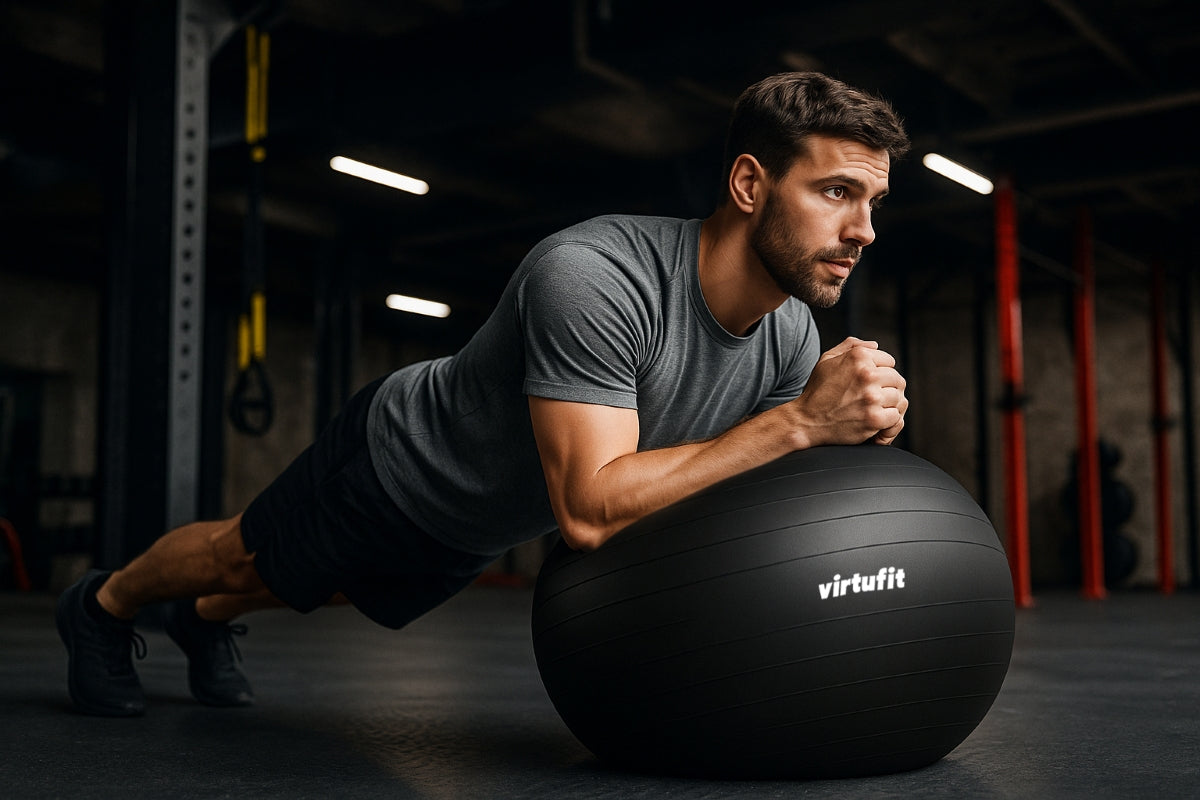 VirtuFit Anti-Burst Fitnessbal Pro - Gymbal - Swiss Ball - met Pomp - Zwart - 85 cm