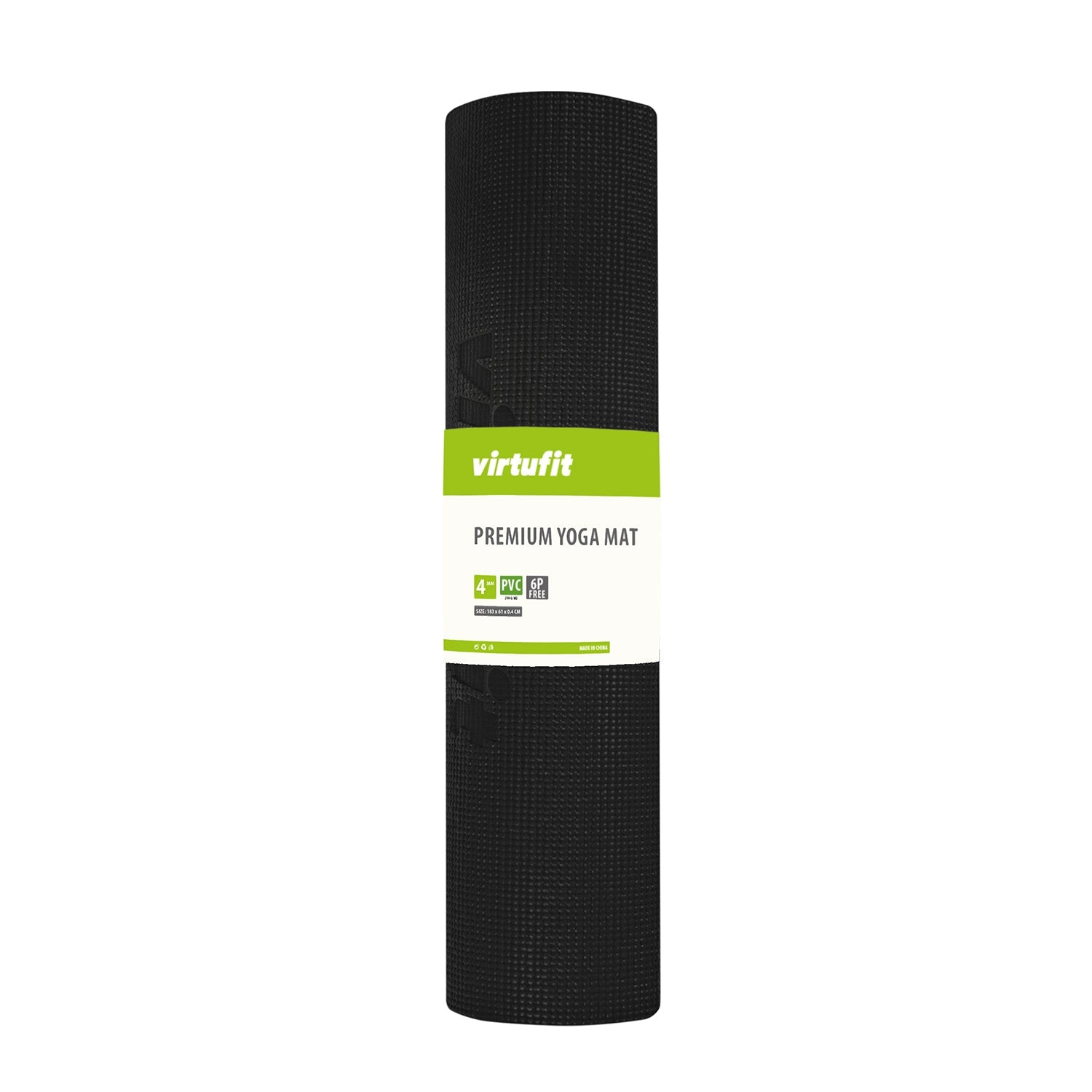 VirtuFit Premium Yogamat - 183 x 61 x 0,4 cm - Onyx Black