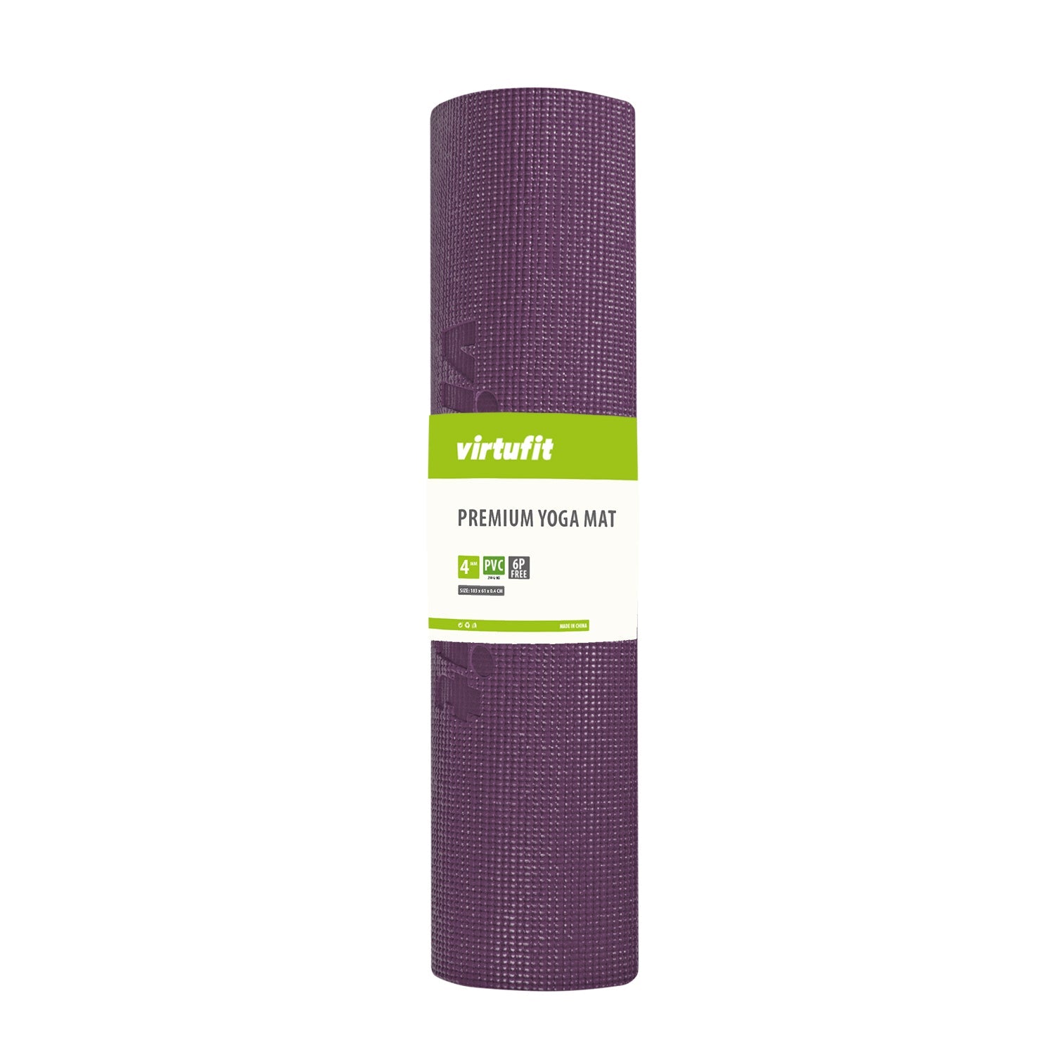 VirtuFit Premium Yogamat - 183 x 61 x 0,4 cm - Mulberry Leaf