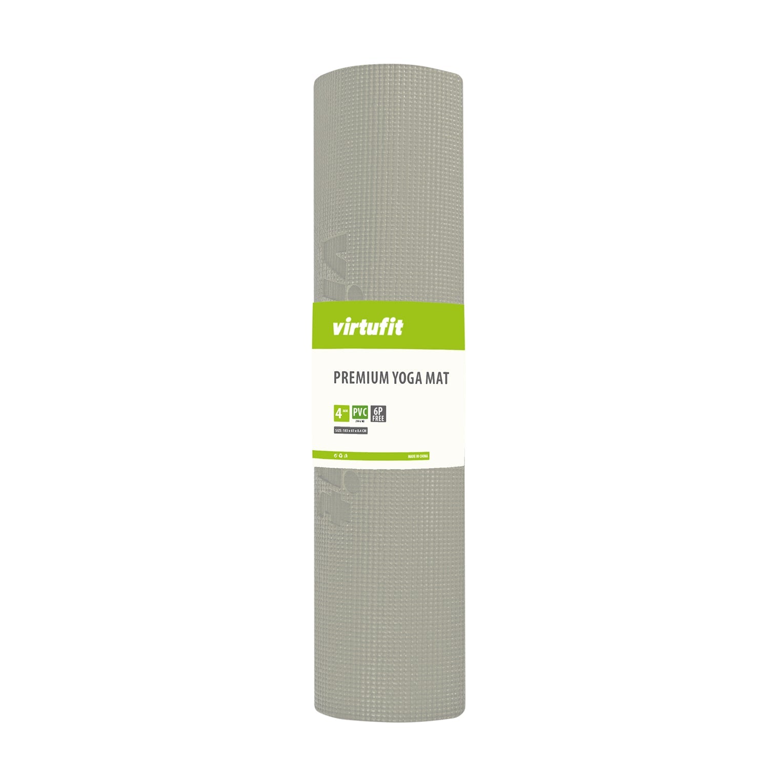 VirtuFit Premium Yogamat - 183 x 61 x 0,4 cm - Natural Grey