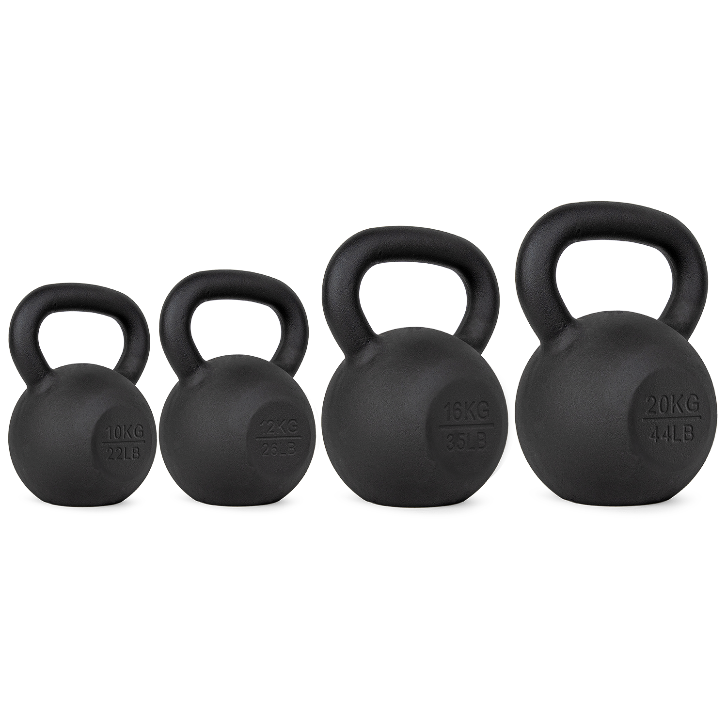 VirtuFit Kettlebell Set Gietijzer 10-12-16-20 kg