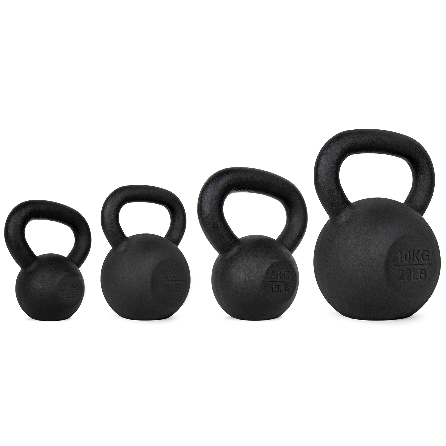 VirtuFit Kettlebell Set Gietijzer 4-6-8-10 kg